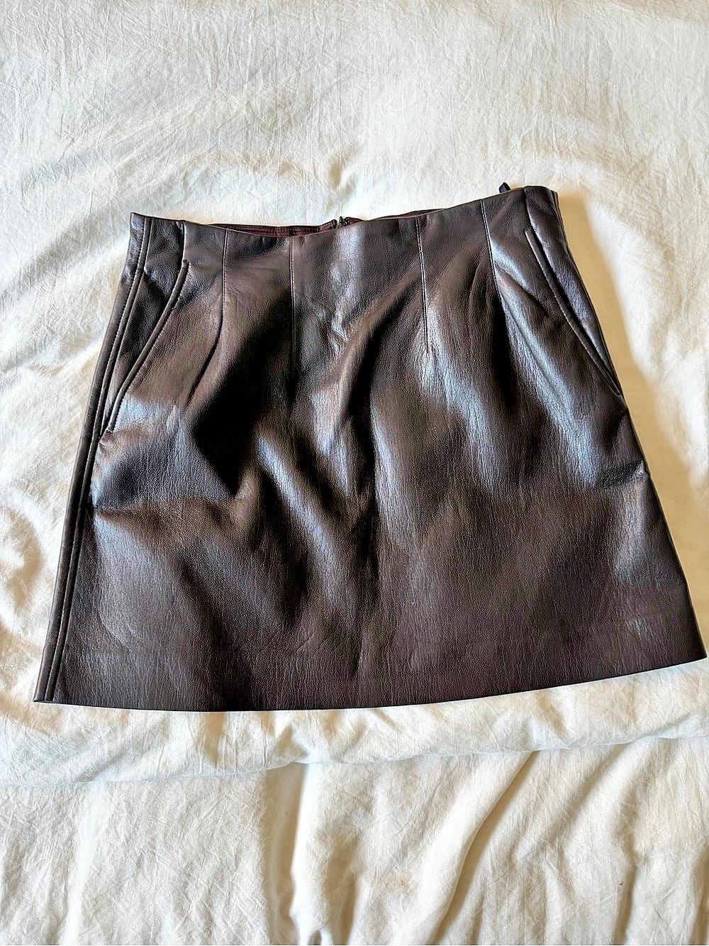 Babaton Brown Mini Skirt Size 6 Like New